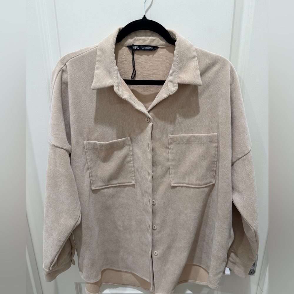 Zara Button Up Corduroy Shirt